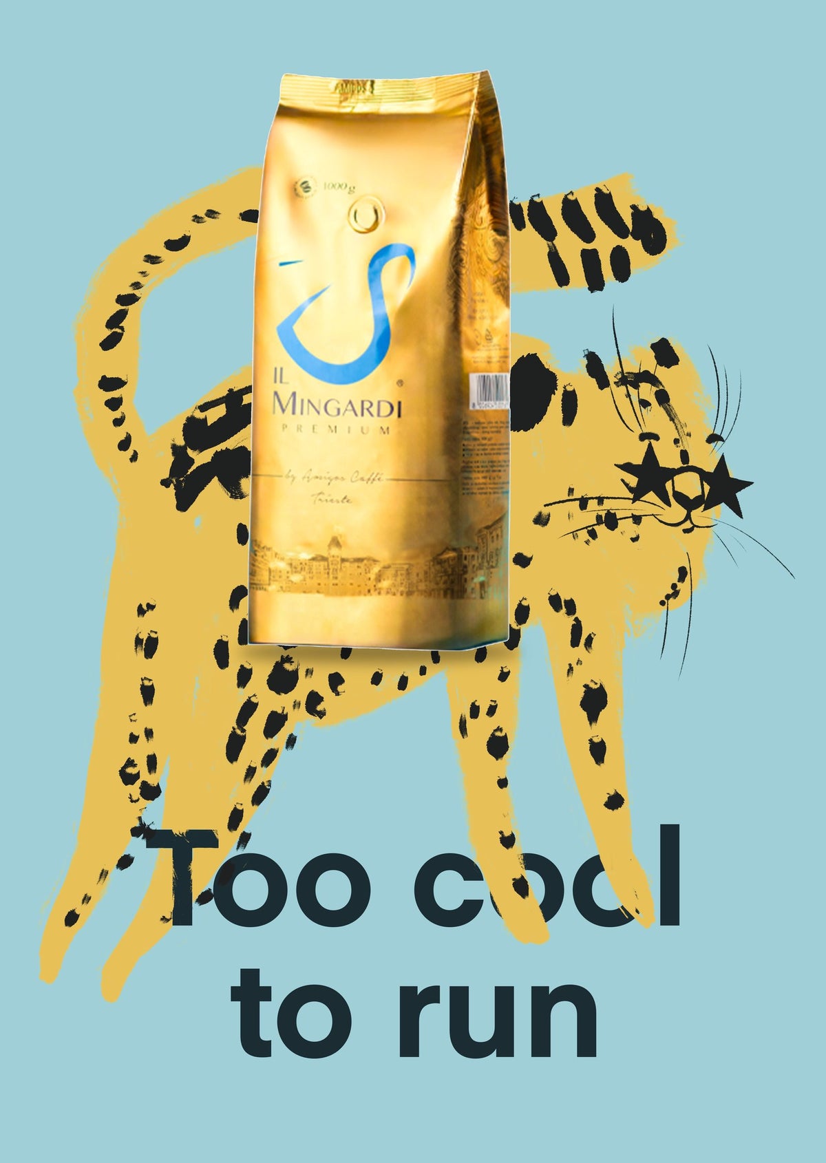 Coffee Beans x Too Cool To Run Art Print