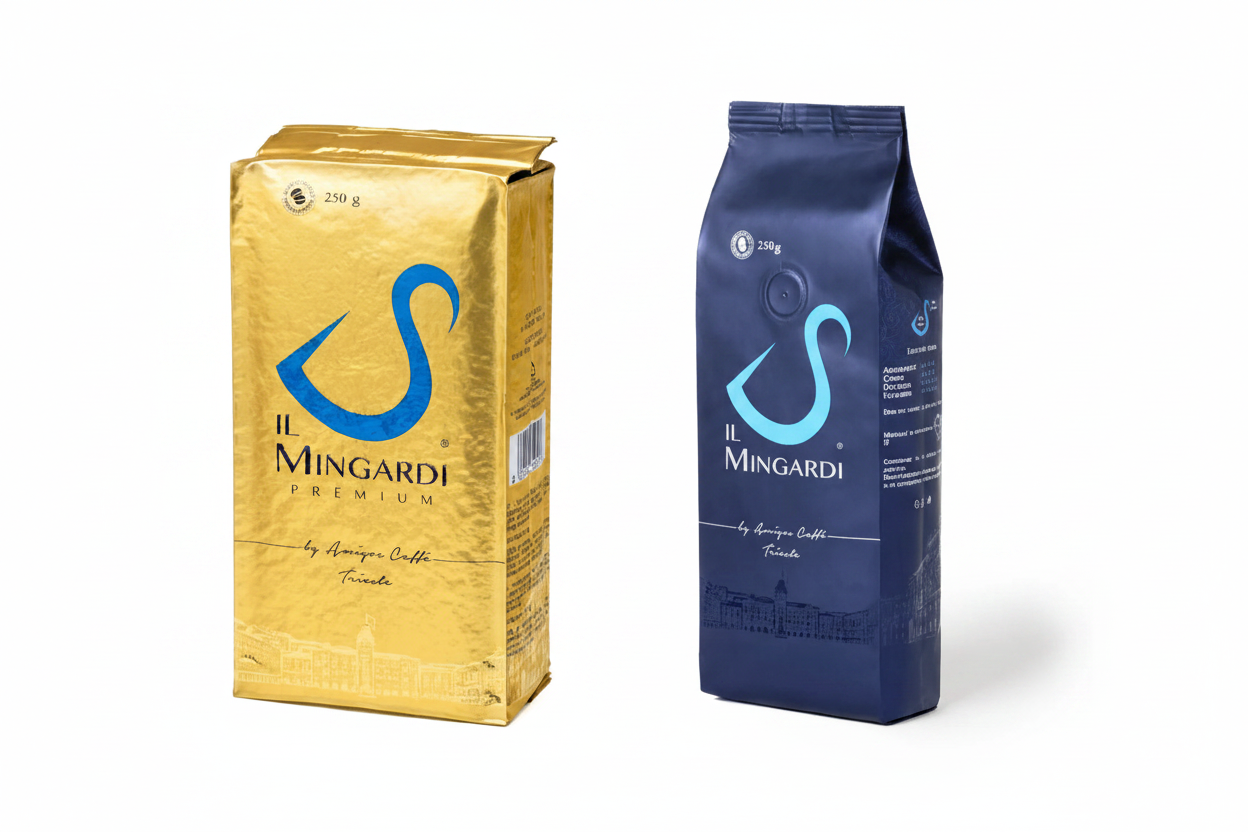 Il Mingardi gold and navy poster