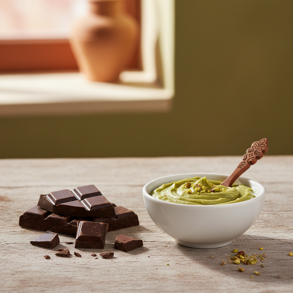 Italian chocolate and pistachio cream