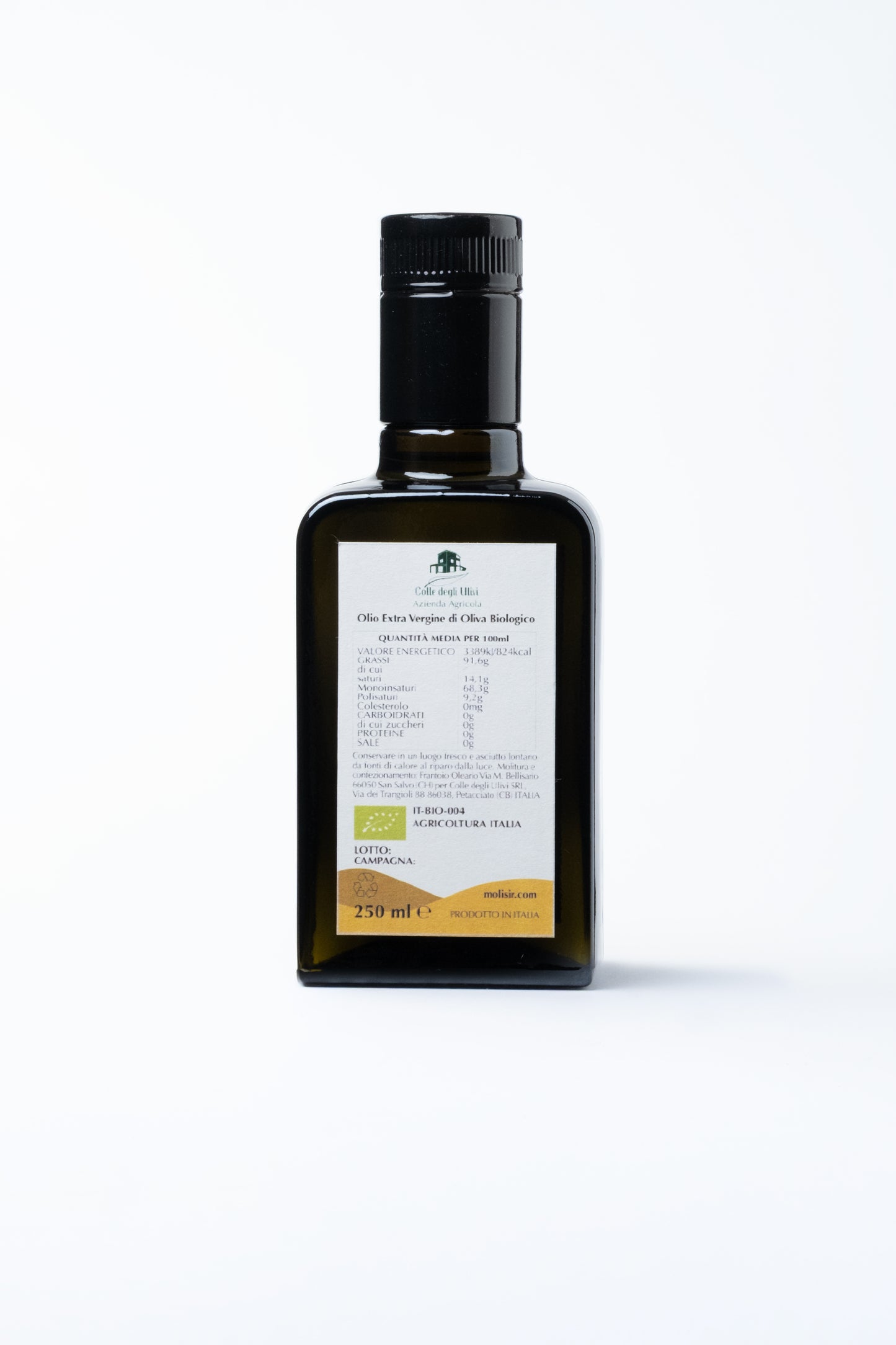 Gentile di Larino single-variety, BIO extra virgin olive oil by Molisir, Italy, Molise